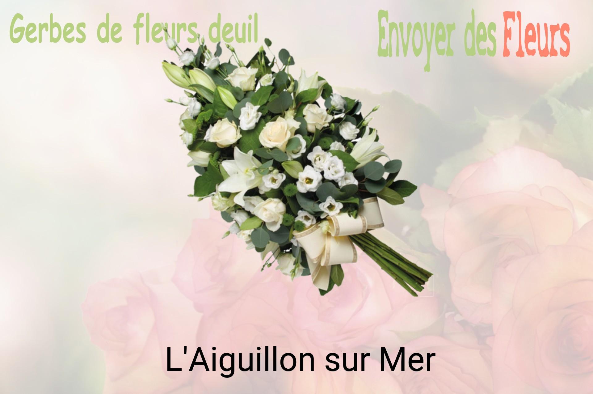 Gerbe de fleurs de deuil livrée à L'Aiguillon-sur-Mer